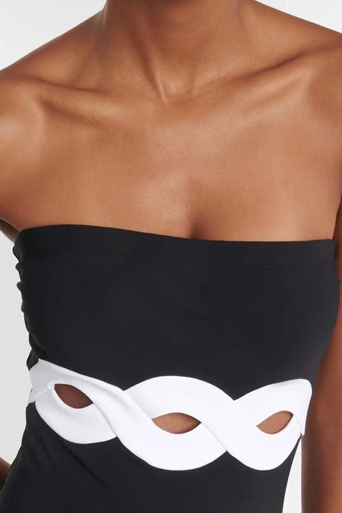 Ethereal Μαύρο Ολόσωμο Μαγιό και Παρεό | Γυναικεία Μαγιό Παρεό - Ολόσωμα - Swimwear | Ethereal Black One Piece Swimsuit with Pareo