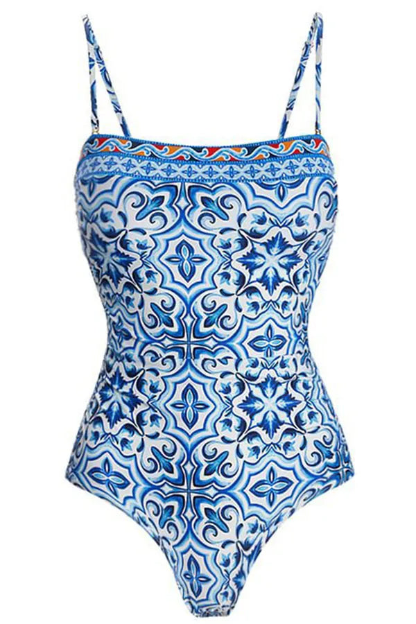 Amalfi Azul One-piece Swimsuit and Pareo Set