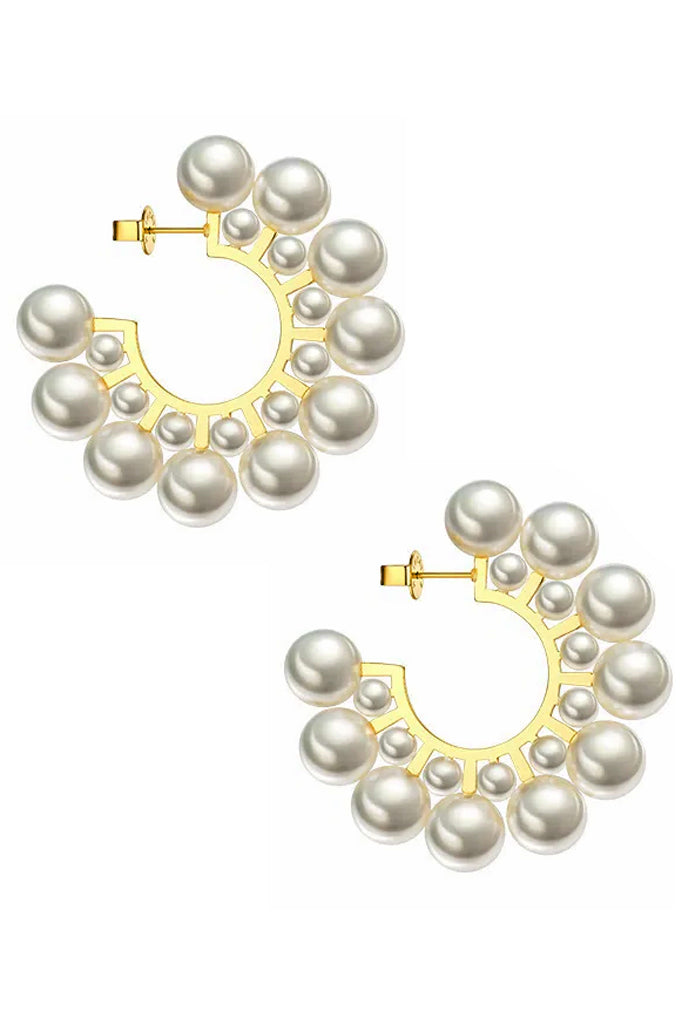 Oh My Pearl Σκουλαρίκια Κρίκοι με Πέρλες | Σκουλαρίκια Earrings | Oh Μy Pearl Hoop Earrings