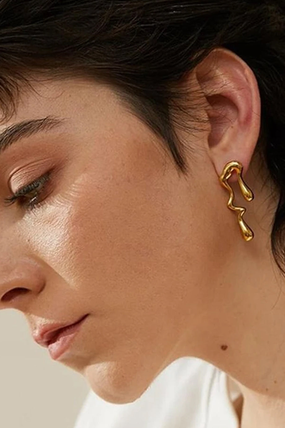 Dangly Χρυσά Ασύμμετρα Σκουλαρίκια | Κοσμήματα - Σκουλαρίκια | Dangly Gold Asymmetrical Earrings