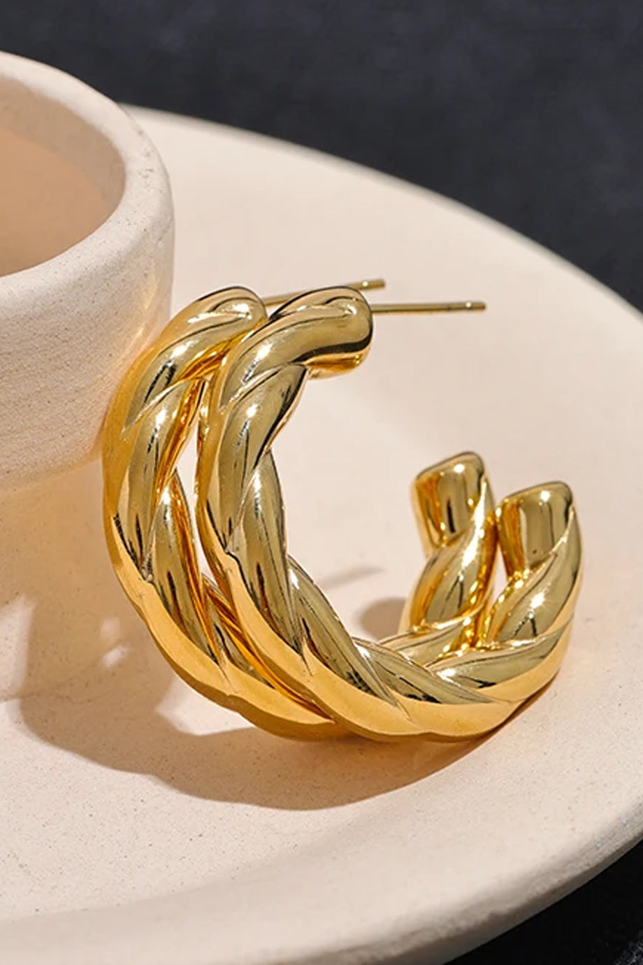 Lunelle Gedrehte Creolen