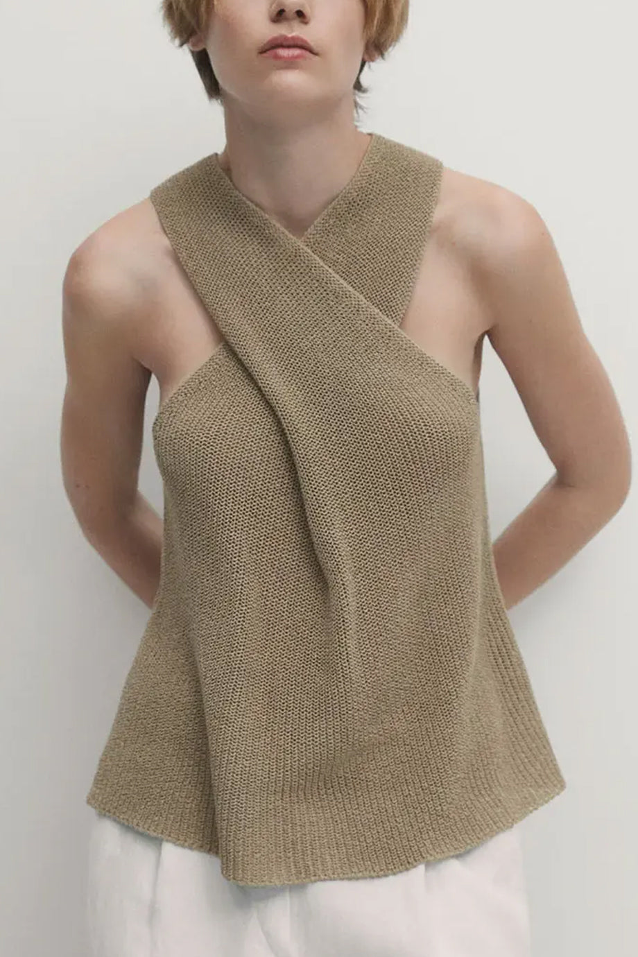 Lyra Πλεκτό Τοπ με Σταυρωτό Ντεκολτέ | Τοπ, Μπλούζες Knits Knitwear| Lyra Knitted Top with Crossover Neckline