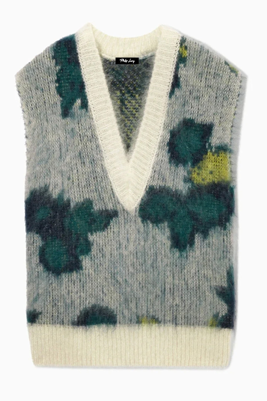 Theane Strickweste mit Blumenmuster