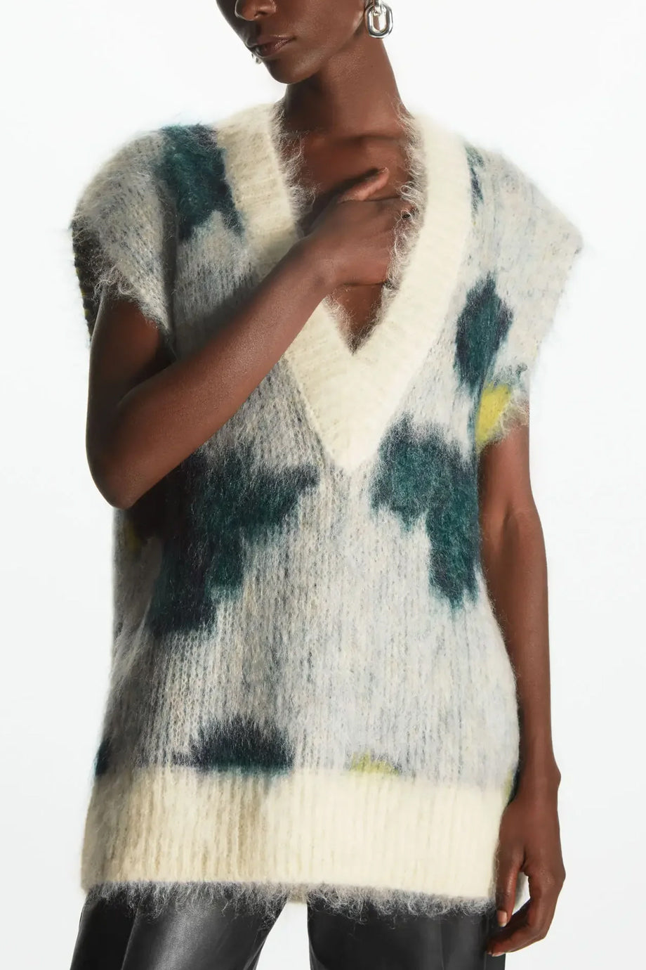 Theane Strickweste mit Blumenmuster