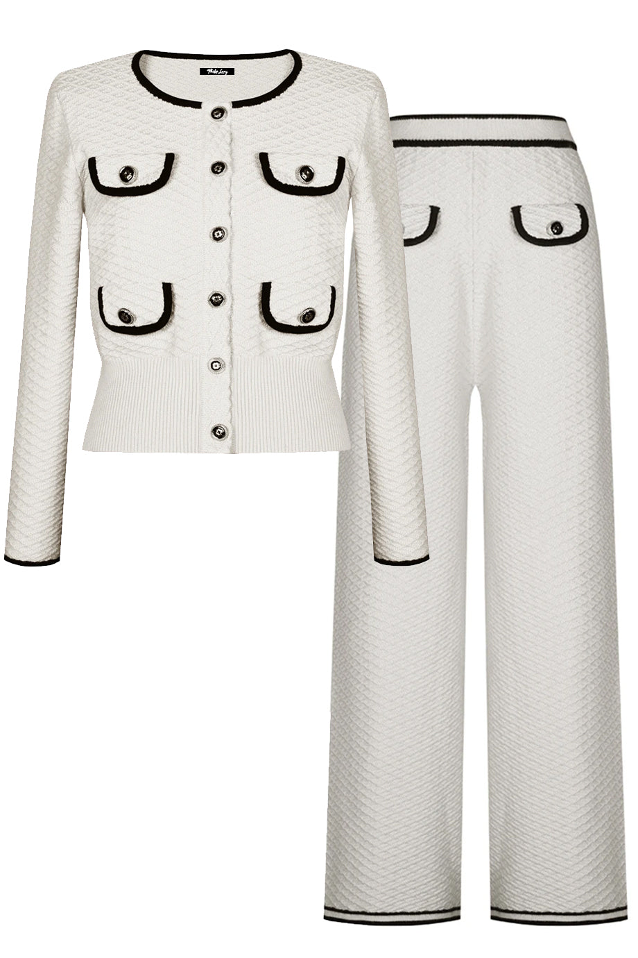 Luxor Πλεκτό Σετ με Ζακέτα και Παντελόνα | Πλεκτά Σετ Knitwear Clothing Sets | Luxor Knit Set with Cardigan and Pants