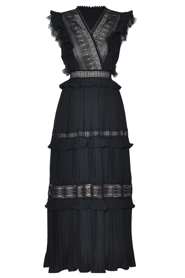 Crepie Black Long Dress
