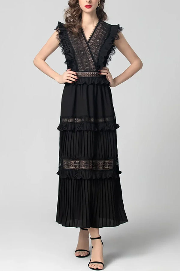 Crepie Black Long Dress