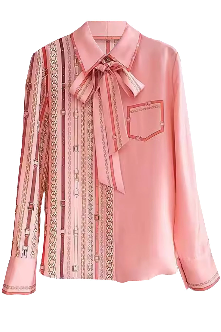 Philippa Ροζ Εμπριμέ Πουκάμισο | Γυναικεία Ρούχα - Πουκάμισα Τοπ | Philippa Pink Printed Shirt