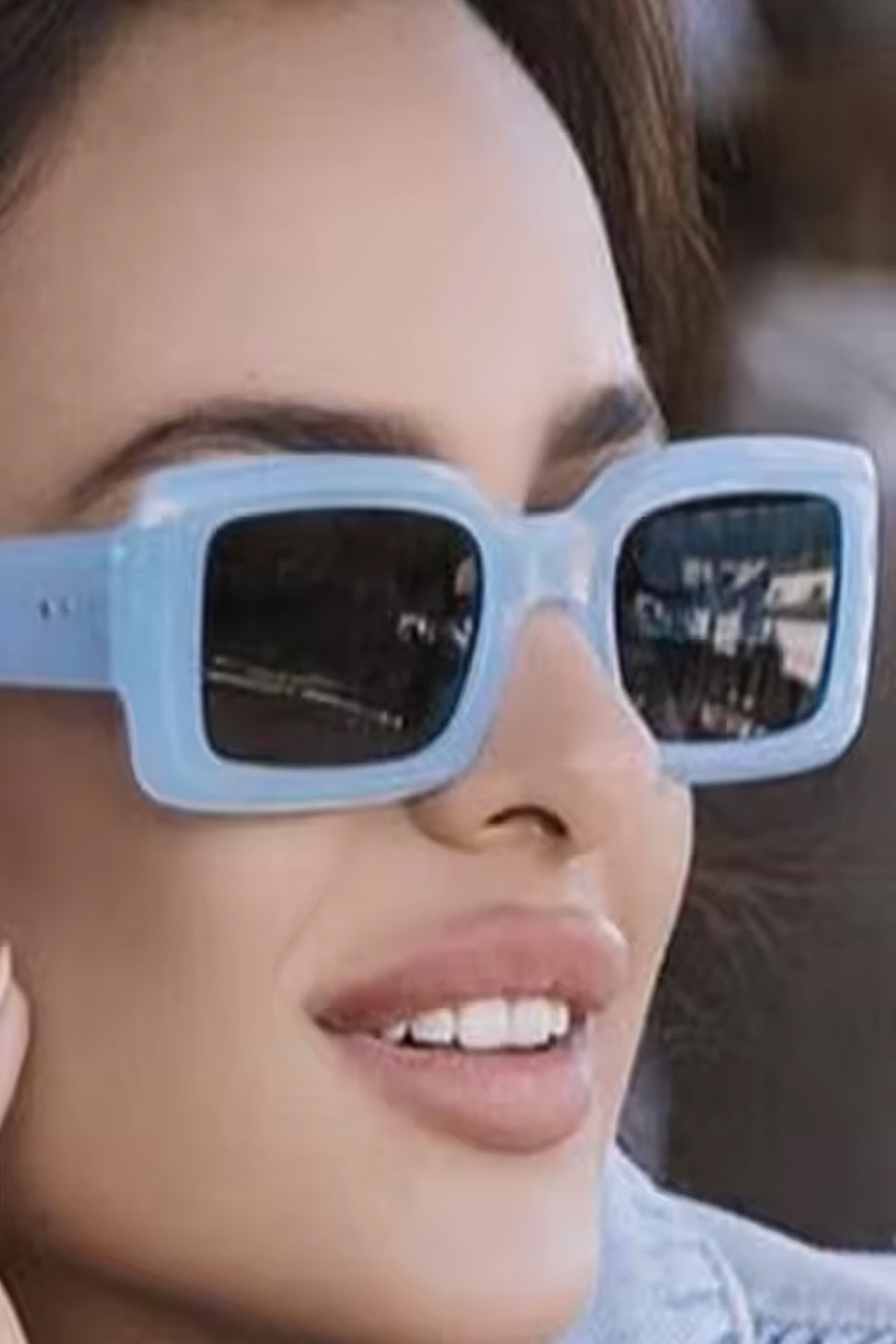 Arlenia Übergroße blaue Modesonnenbrille
