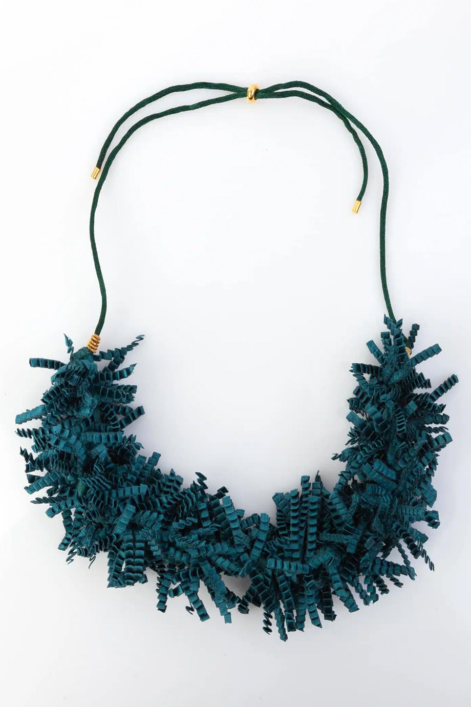 Twist It Πετρόλ Υφασμάτινο Κολιέ - Alexandra Tsoukala | Κοσμήματα - Κολιέ - Necklace | Twist It Petrol Satin Necklace