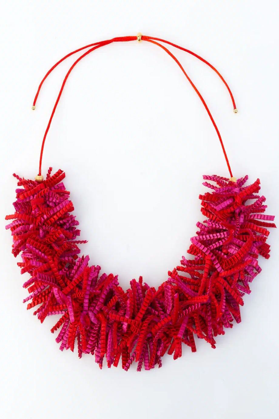 Twist It Κόκκινο Υφασμάτινο Κολιέ - Alexandra Tsoukala | Κοσμήματα - Κολιέ - Necklace | Twist It Red Satin Necklace