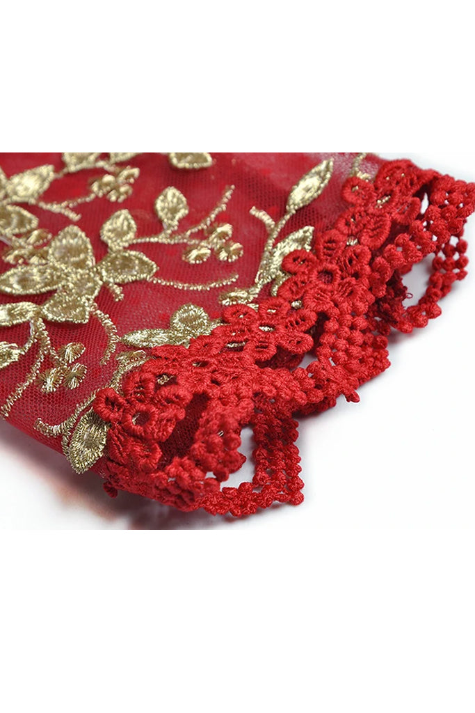 Bijan Κόκκινο Βραδινό Φόρεμα με Τούλι και Δαντέλα | Φορέματα - Dresses | Bijan Red Lace Gown with Tulle