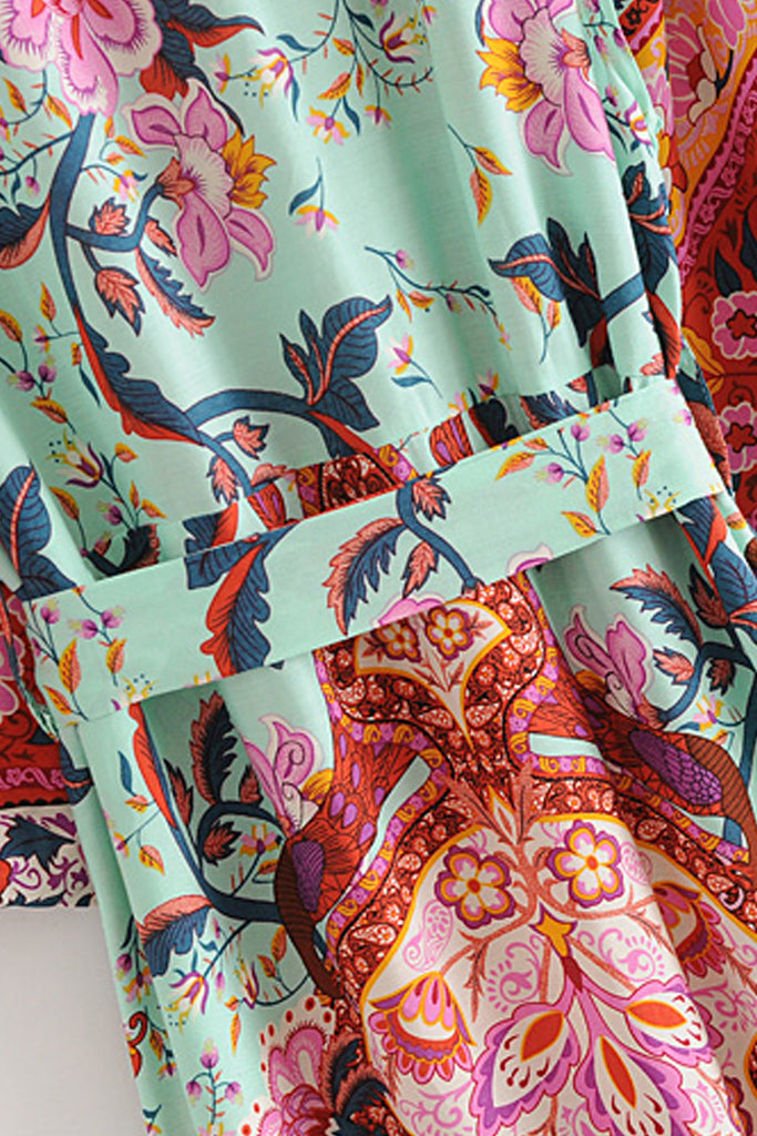 Sora Πολύχρωμο Φλοράλ Εμπριμέ Κιμονό | Γυναικεία Ρούχα - Beachwear - Loungewear