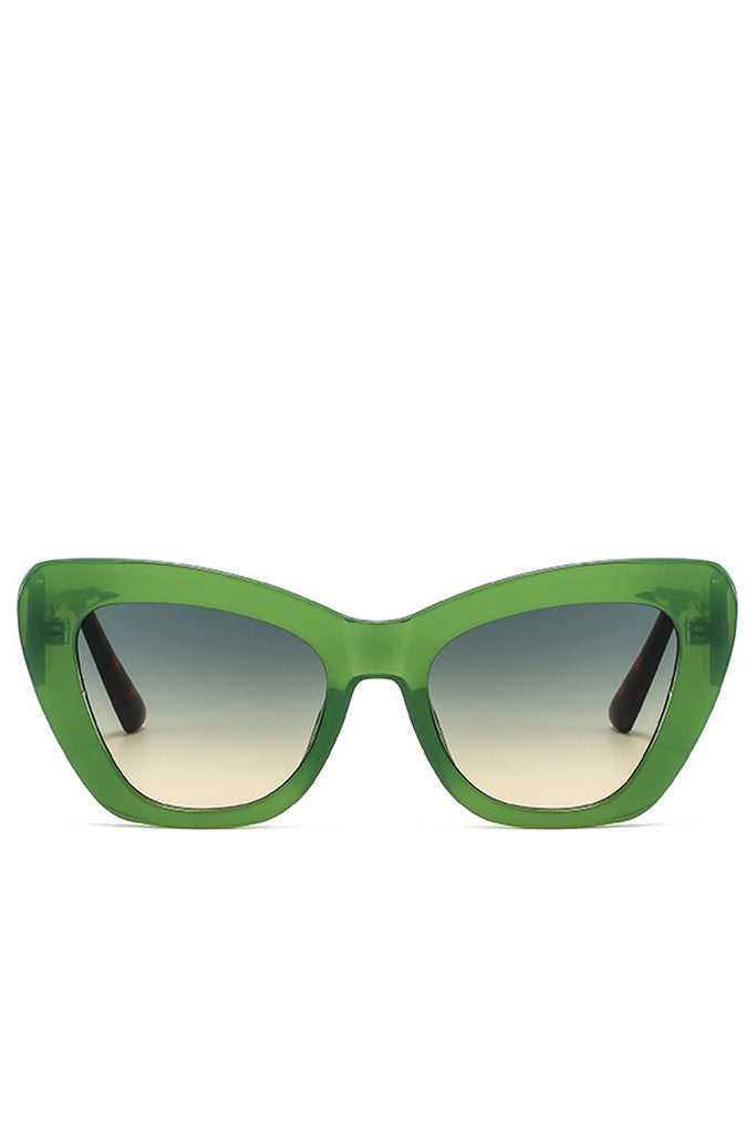 Mirella Πράσινα Oversized Cat Eye Fashion Γυαλιά Ηλίου | Γυναικεία Γυαλιά Ηλίου - Regardez Mirella Green Oversized Cat Eye Fashion Sunglasses
