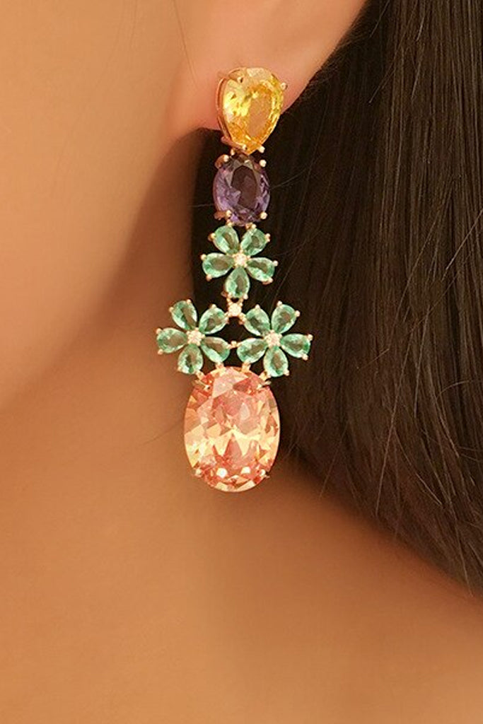 Anika Σκουλαρίκια με Πολύχρωμα Κρύσταλλα | Κοσμήματα - Σκουλαρίκια