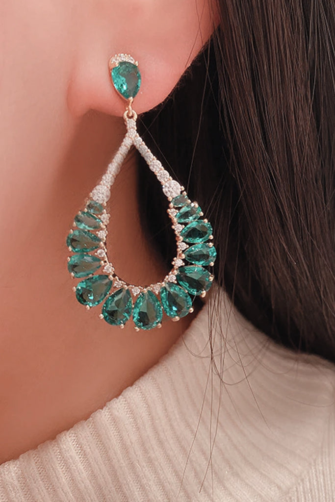 Melina Σκουλαρίκια με Πράσινα Κρύσταλλα | Κοσμήματα - Σκουλαρίκια