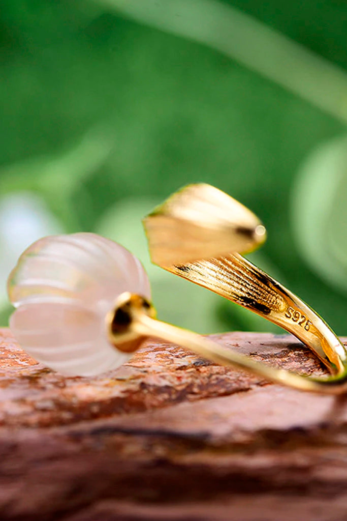 Valley Lily Χρυσό Δαχτυλίδι με Λουλούδι | Κοσμήματα - Δαχτυλίδια