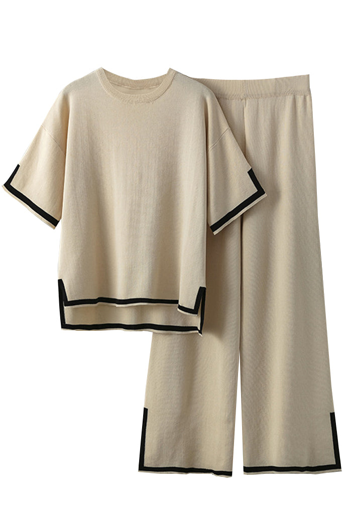 Set aus gestricktem Oberteil und Hose von Kotery