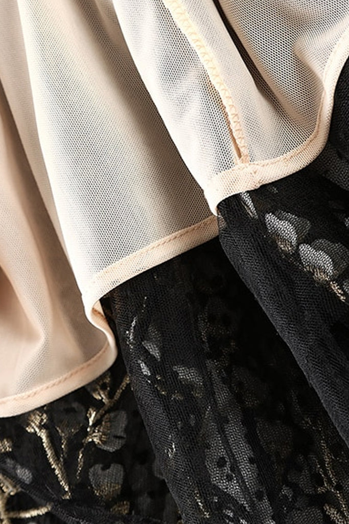 Valeriya Μαύρο Φόρεμα με Δαντέλα και Τούλι | Γυναικεία Ρούχα - Φορέματα