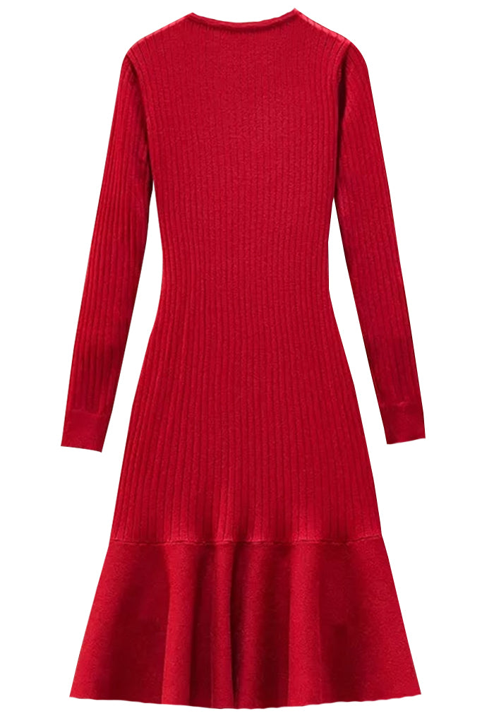 Aimee Πλεκτό Φόρεμα με Βολάν | Γυναικεία Ρούχα - Φορέματα - Πλεκτά