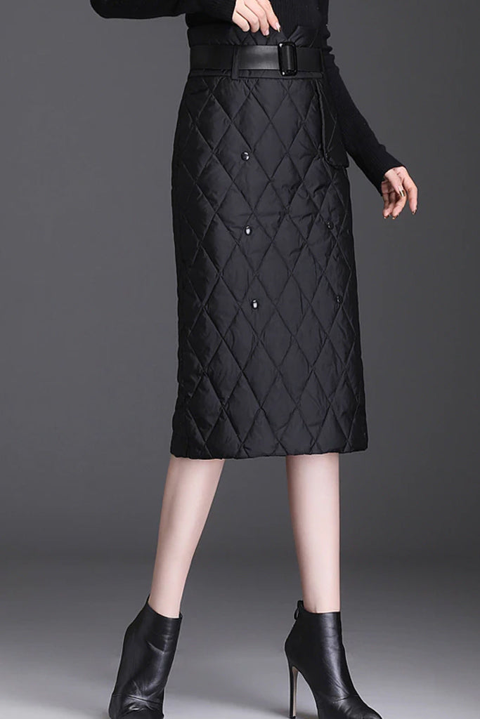 Hanna Μαύρη Καπιτονέ Φούστα | Γυναικεία Ρούχα - Φούστες