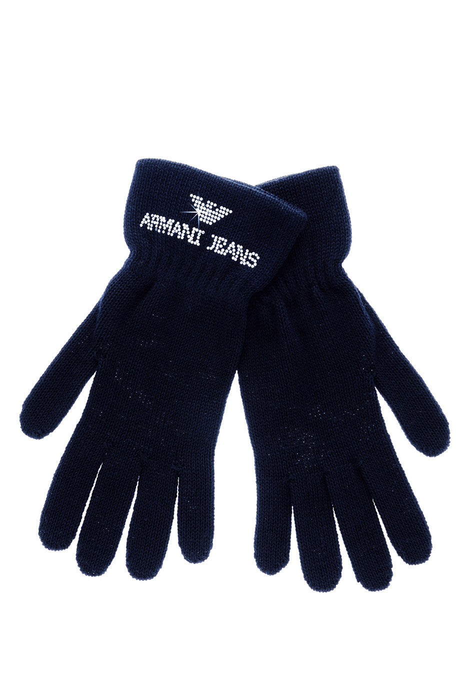 handschuhe armani Crystal Blue Wool Gloves Blue