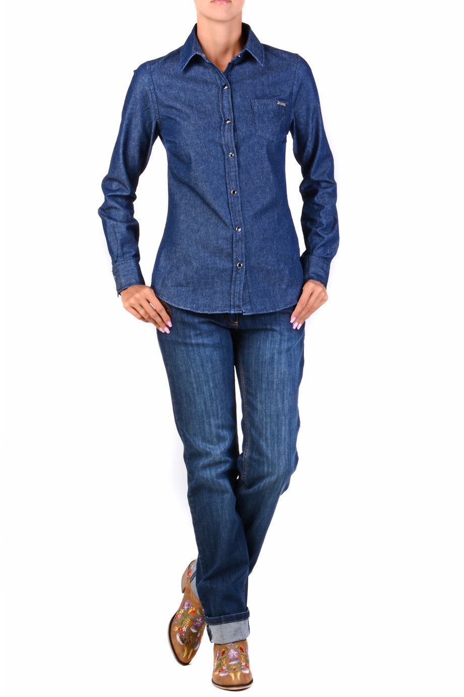 CARLOS MIELE DENIM Tζιν Πουκάμισο