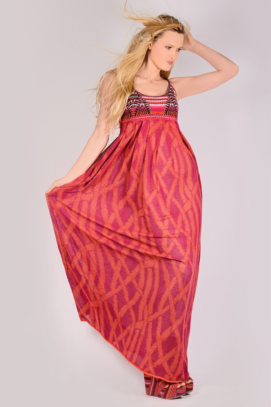 Φούξια Πλεκτό Φόρεμα | Φορέματα - Cecilia Prado