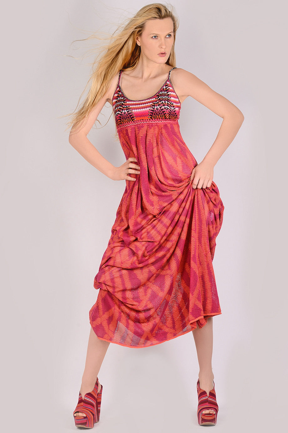 Φούξια Πλεκτό Φόρεμα | Φορέματα - Cecilia Prado