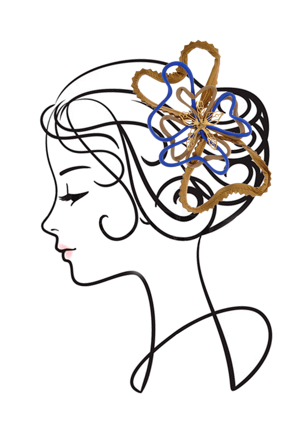 COLETTE MALOUF LEATHER HOOPS Hair Hoop