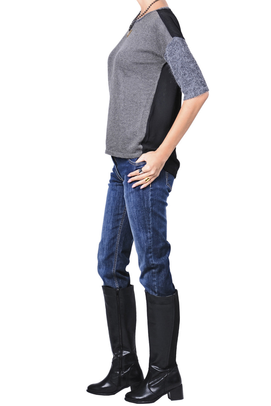 Γκρι Μάλλινη Μπλούζα | Γυναικεία Ρούχα