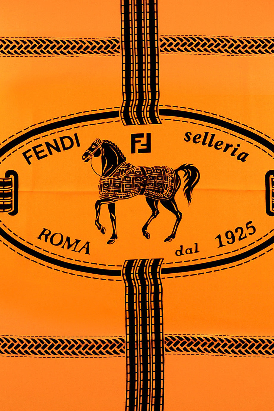 FENDI | SELLERIA Πορτοκαλί Μεταξωτό Φουλάρι