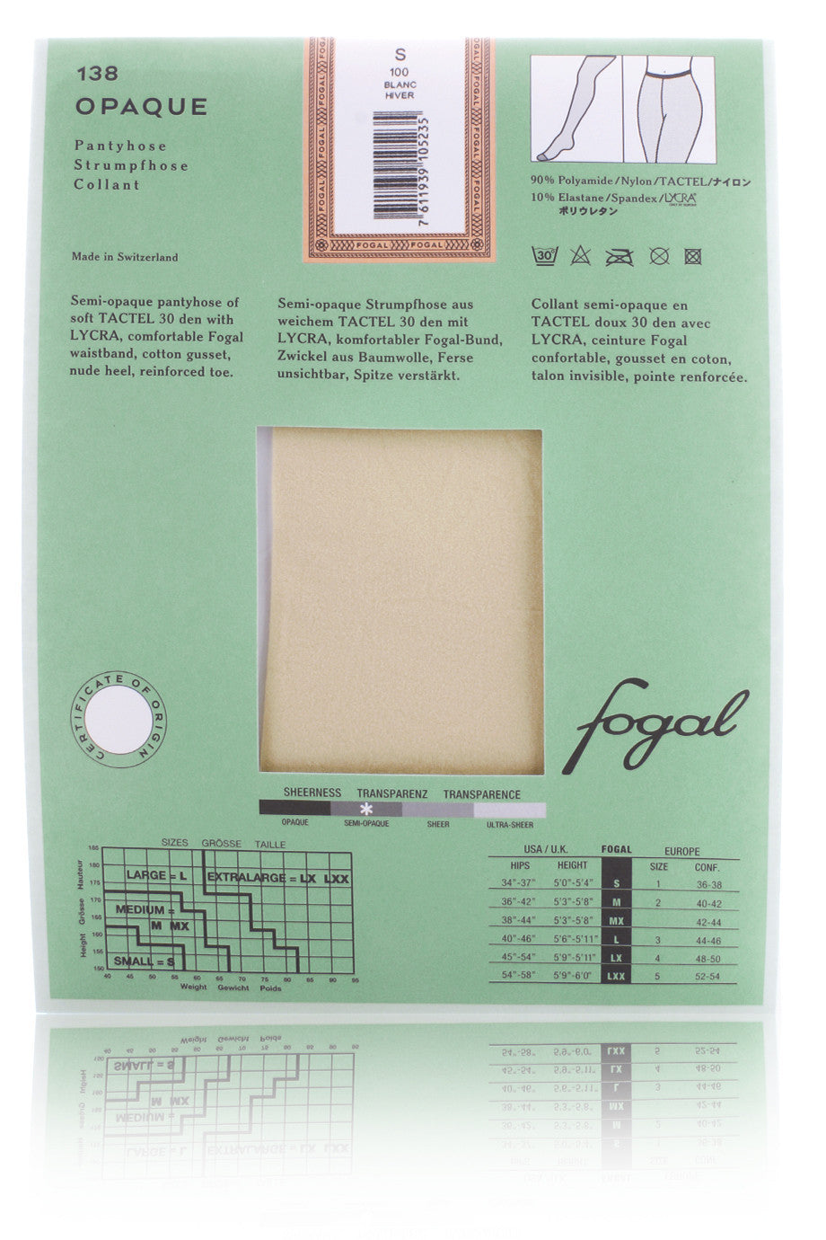 FOGAL 138 OPAQUE Brights Tights 318 Vino