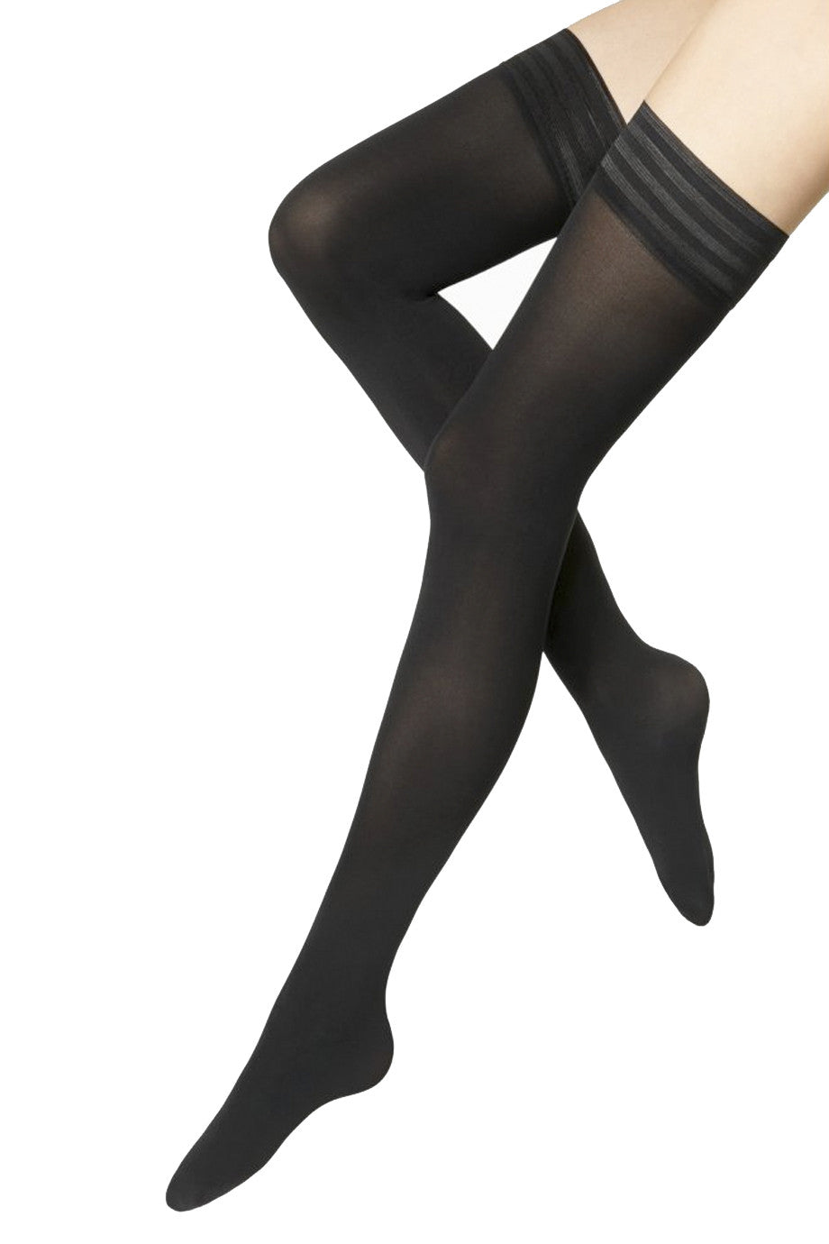 FOGAL 207 VELOUR OPAQUE Μαύρες Καλτσοδέτες