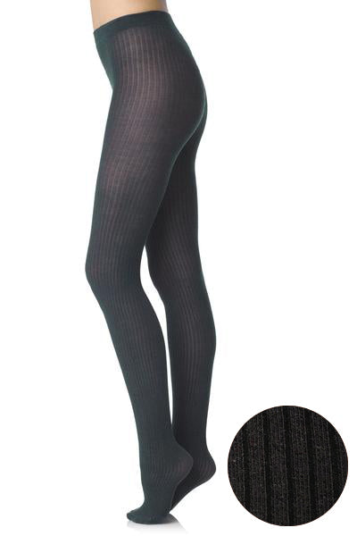 FOGAL 498 COTTON RIB 120 Brown Striped Tights