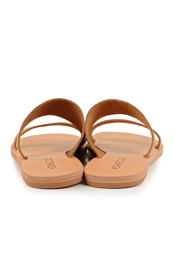 Μπεζ Σουεντ Δερμάτινα Σανδάλια - Graecus | Γυναικεία Παπούτσια