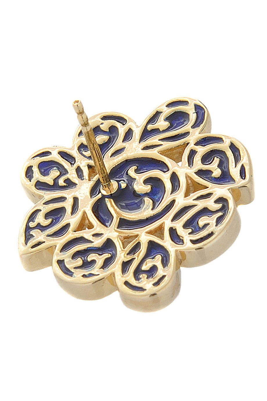 Μπλε Σκουλαρίκια σε Σχήμα Λουλουδιού - Isharya | Κοσμήματα