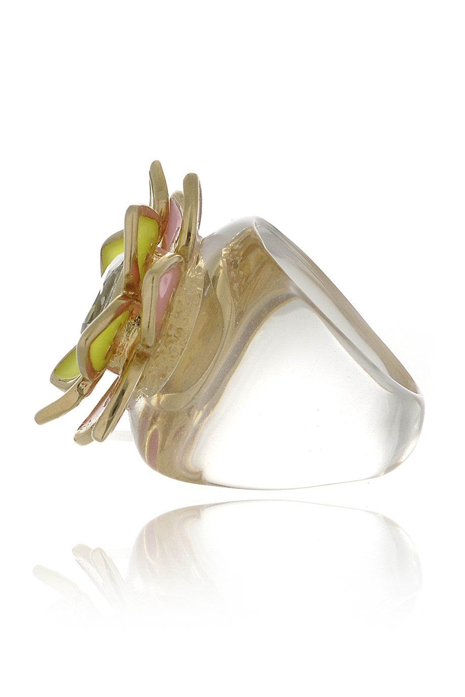 Ροζ Διάφανο Δαχτυλίδι - Isharya | Κοσμήματα