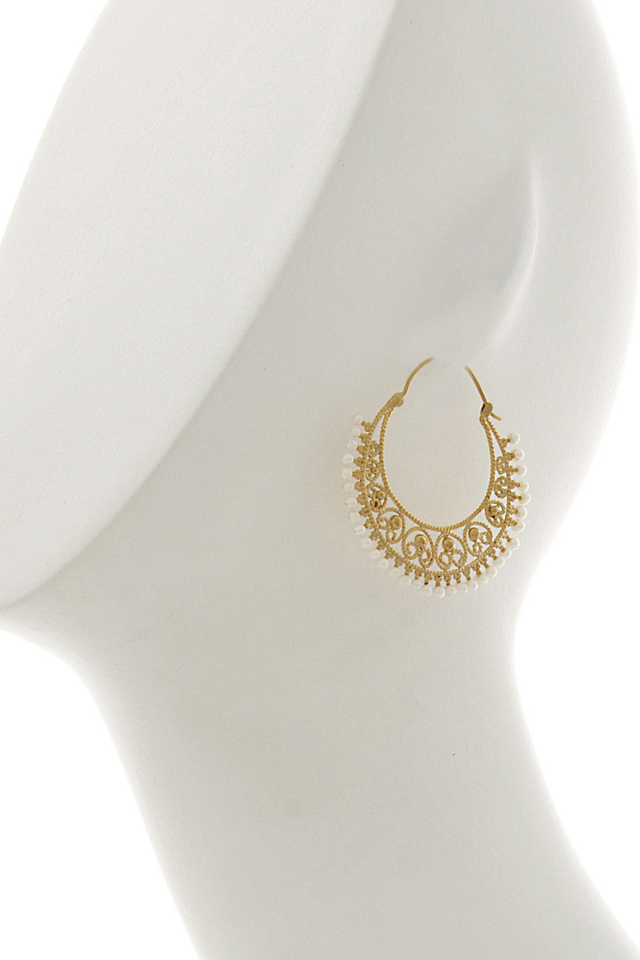 Eπίχρυσοι Κρίκοι με Χάντρες - Isharya | Κοσμήματα