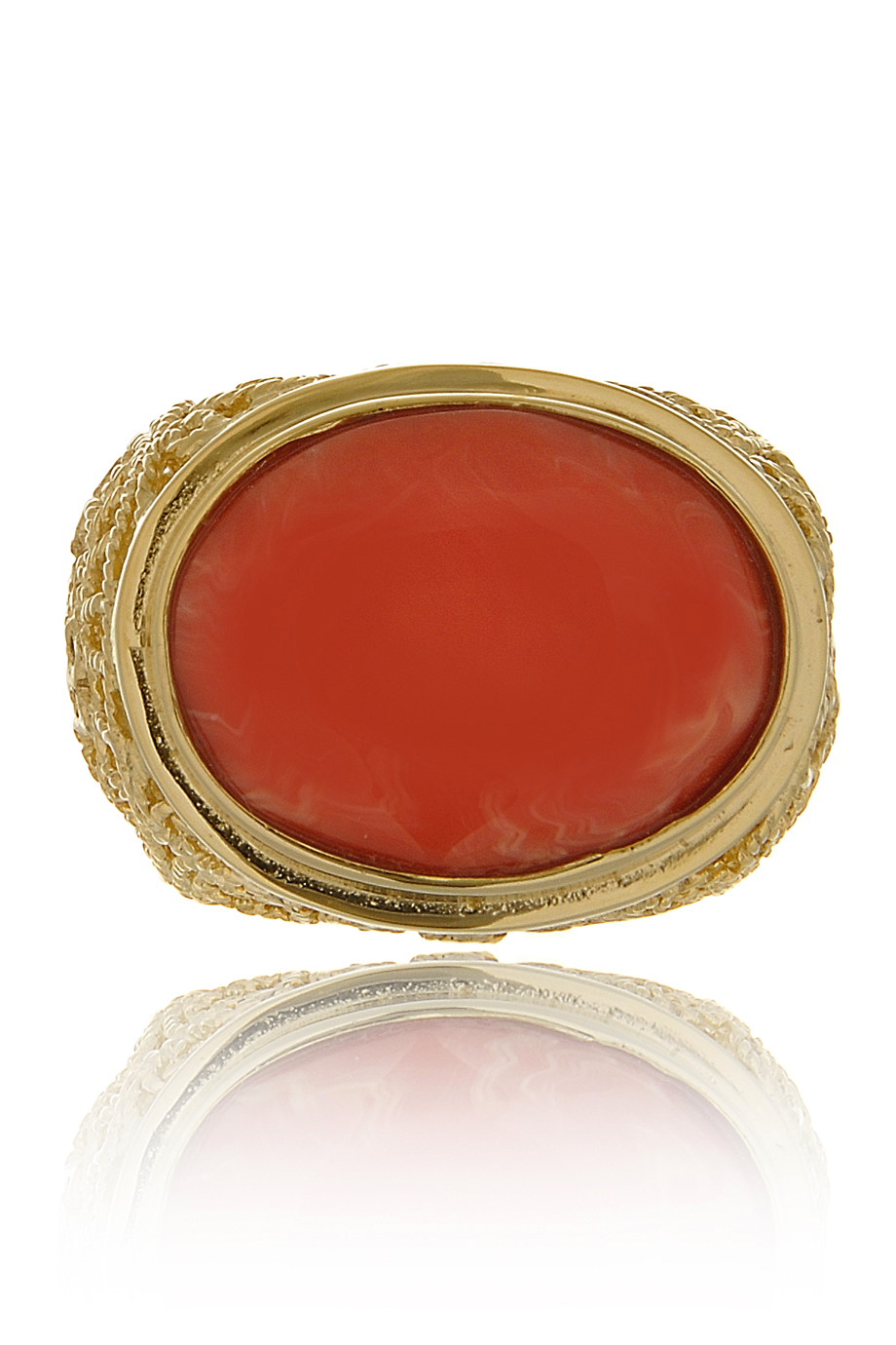 Χρυσό Κοραλλί Δαχτυλίδι - Isharya | Κοσμήματα