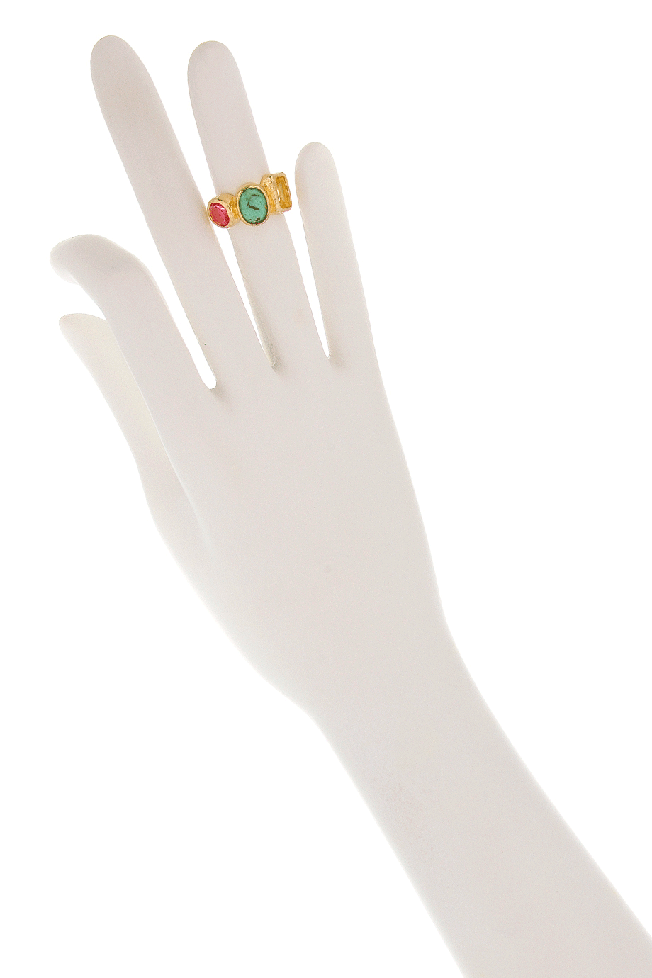 Δαχτυλίδι με Τουρμαλίνες και Τιρκουάζ  - Isharya | Κοσμήματα