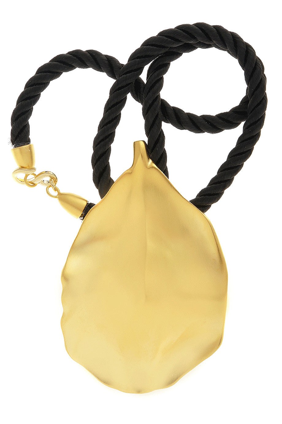 Μαύρο Κολιέ με Επίχρυσο Φύλλο - Kenneth Jay Lane | Κοσμήματα