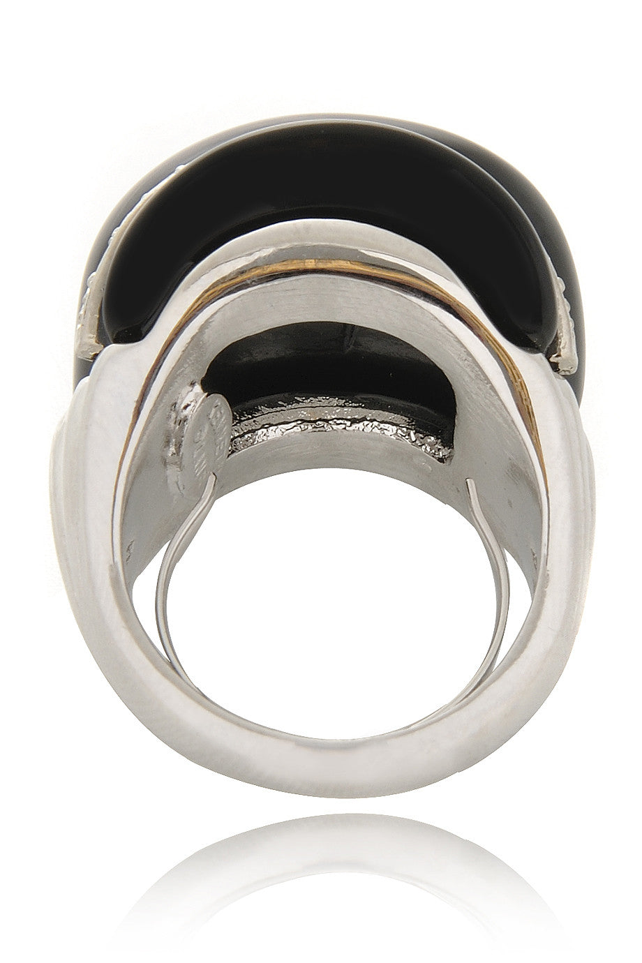Μαύρο Δαχτυλίδι με Κρύσταλλα - Kenneth Jay Lane | Κοσμήματα