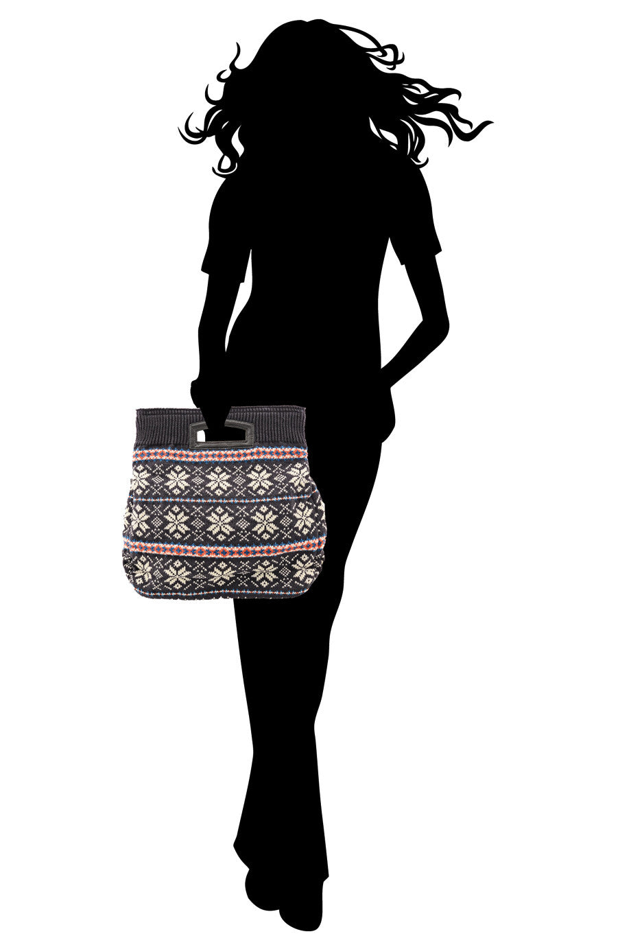 MERILLY Gray Knitted Bag