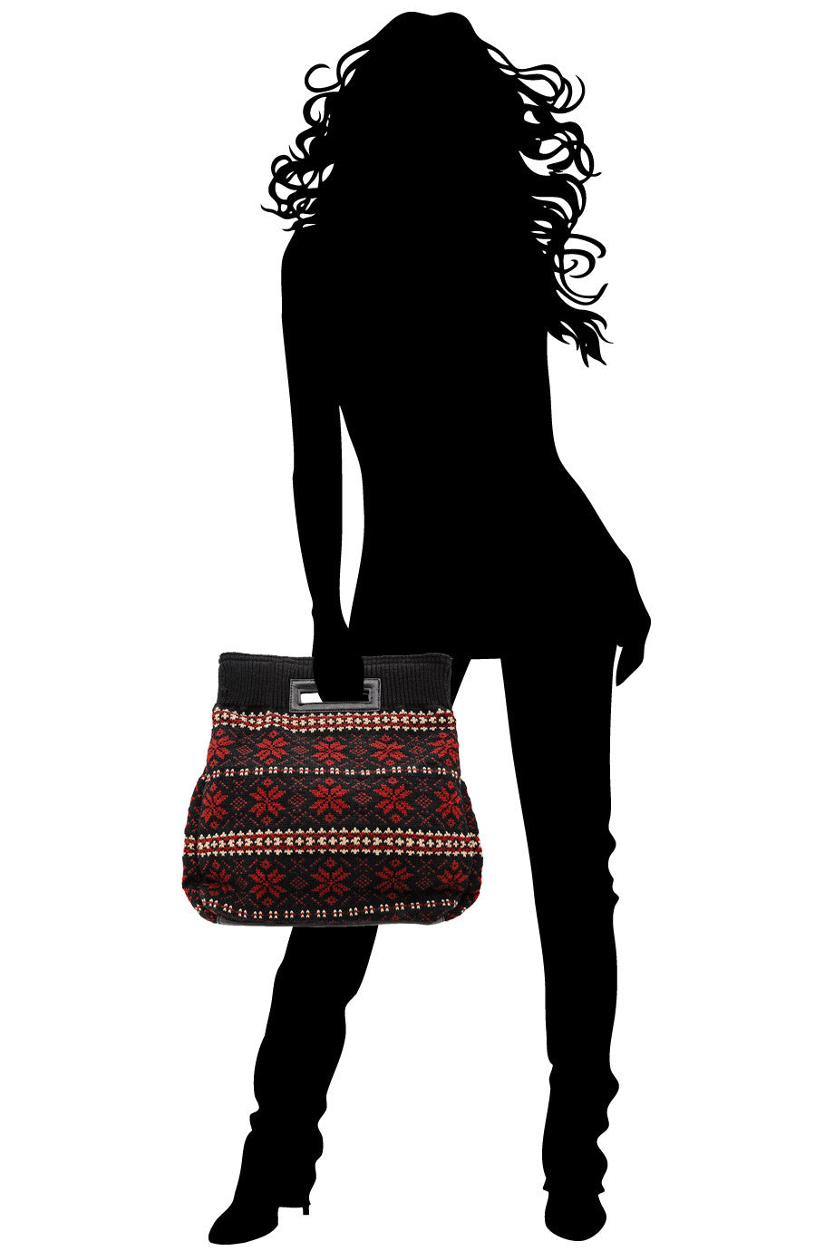 Μαύρη Πλεκτή Τσάντα - Lalu | Γυναικείες Τσάντες Χειρός