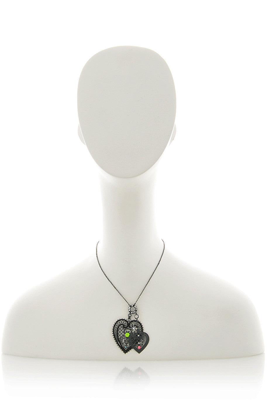 Μαύρο Μενταγιόν Καρδιά - Lk Designs | Κοσμήματα