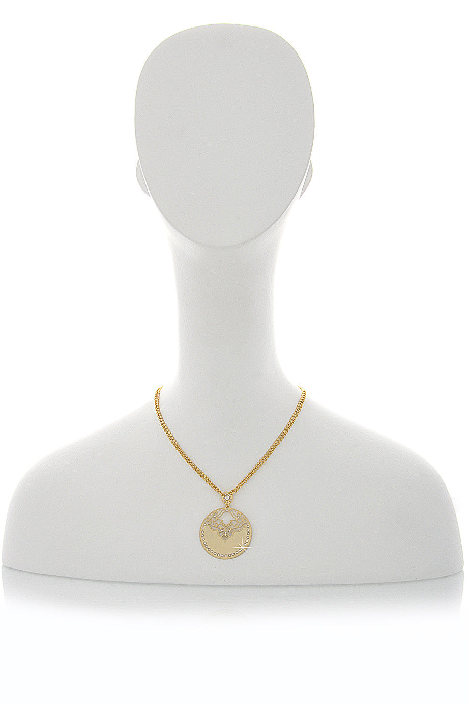 Στρογγυλό Χρυσό Μενταγιόν - Lk Designs | Κοσμήματα