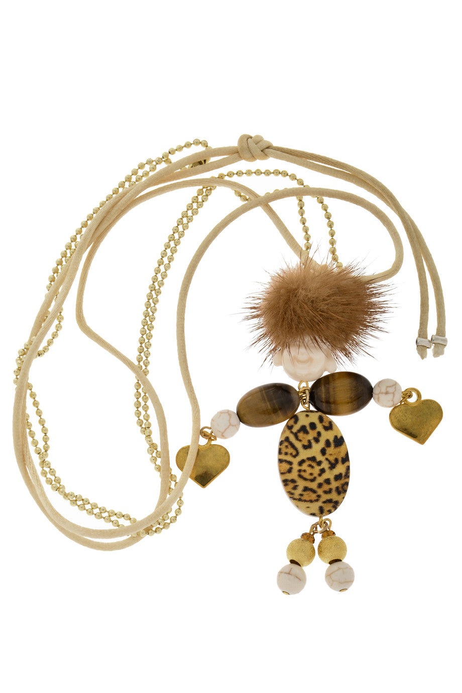 Καφέ Κολιέ με Μαριονέτα - Mare Moi | Κοσμήματα