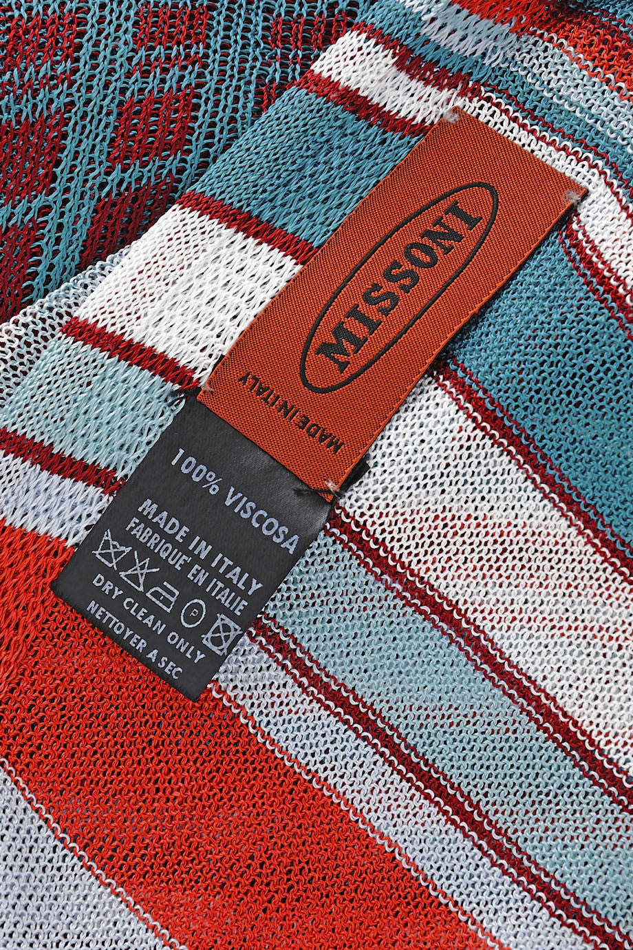 EDITH Rot-blau gestreifter Schal