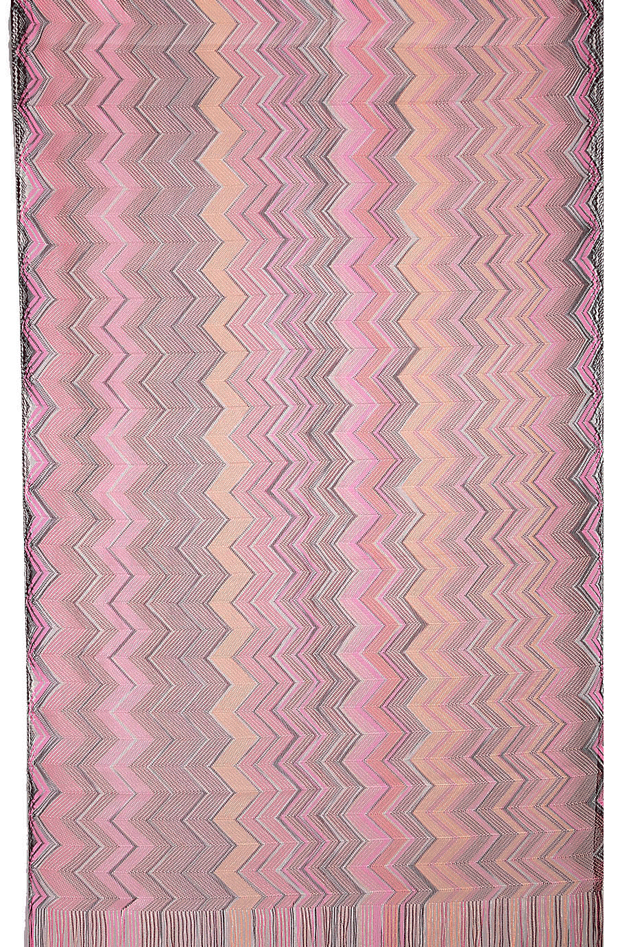 MISSONI ZIG ZAG Pink Crochet Scarf